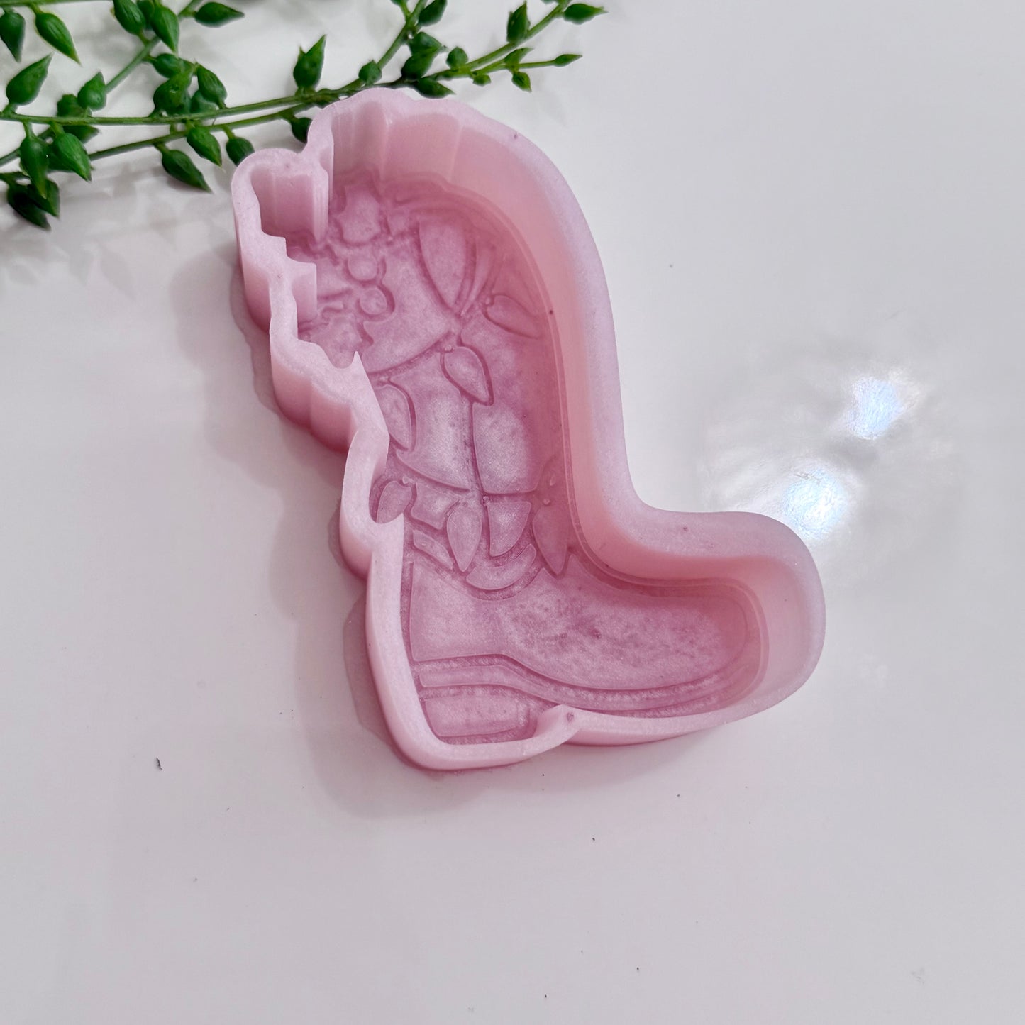 Christmas Cowgirl Boot Freshie Mold