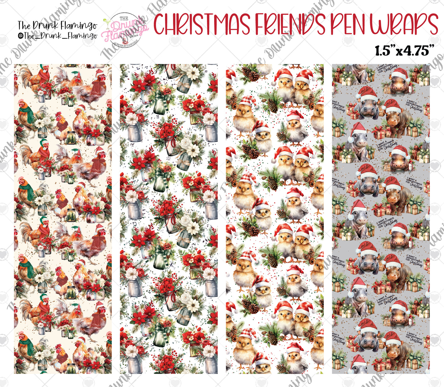 Christmas Friends pen wraps