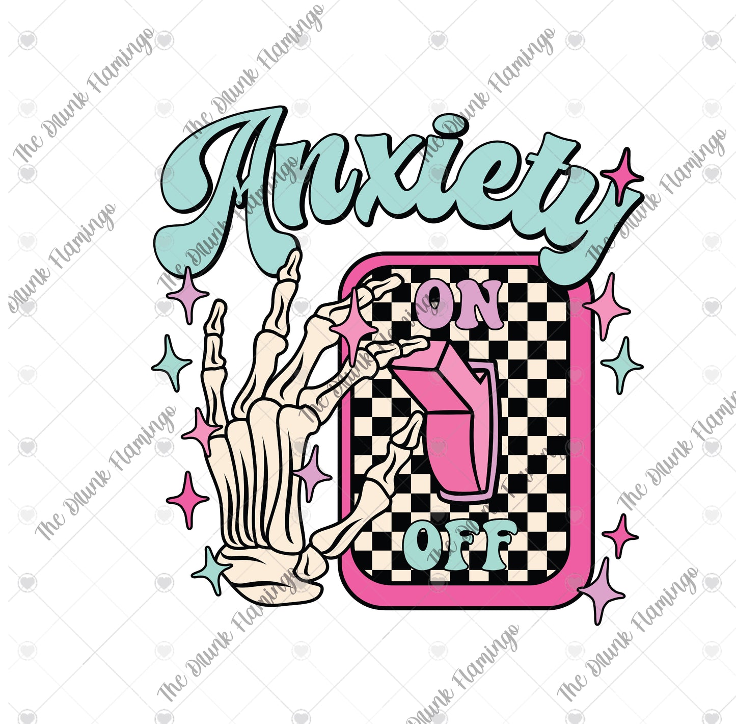 93- Anxiety ON WHITE decal