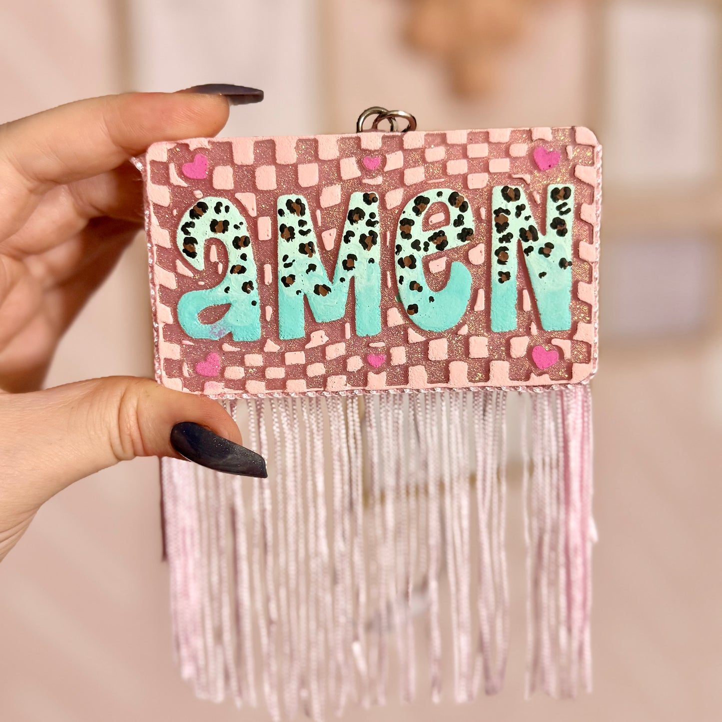 Checkered Amen Freshie Mold