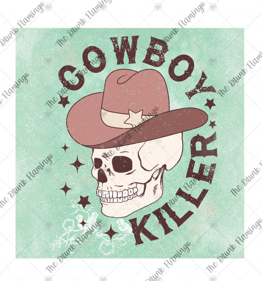 148- Cowboy Killer WHITE decal