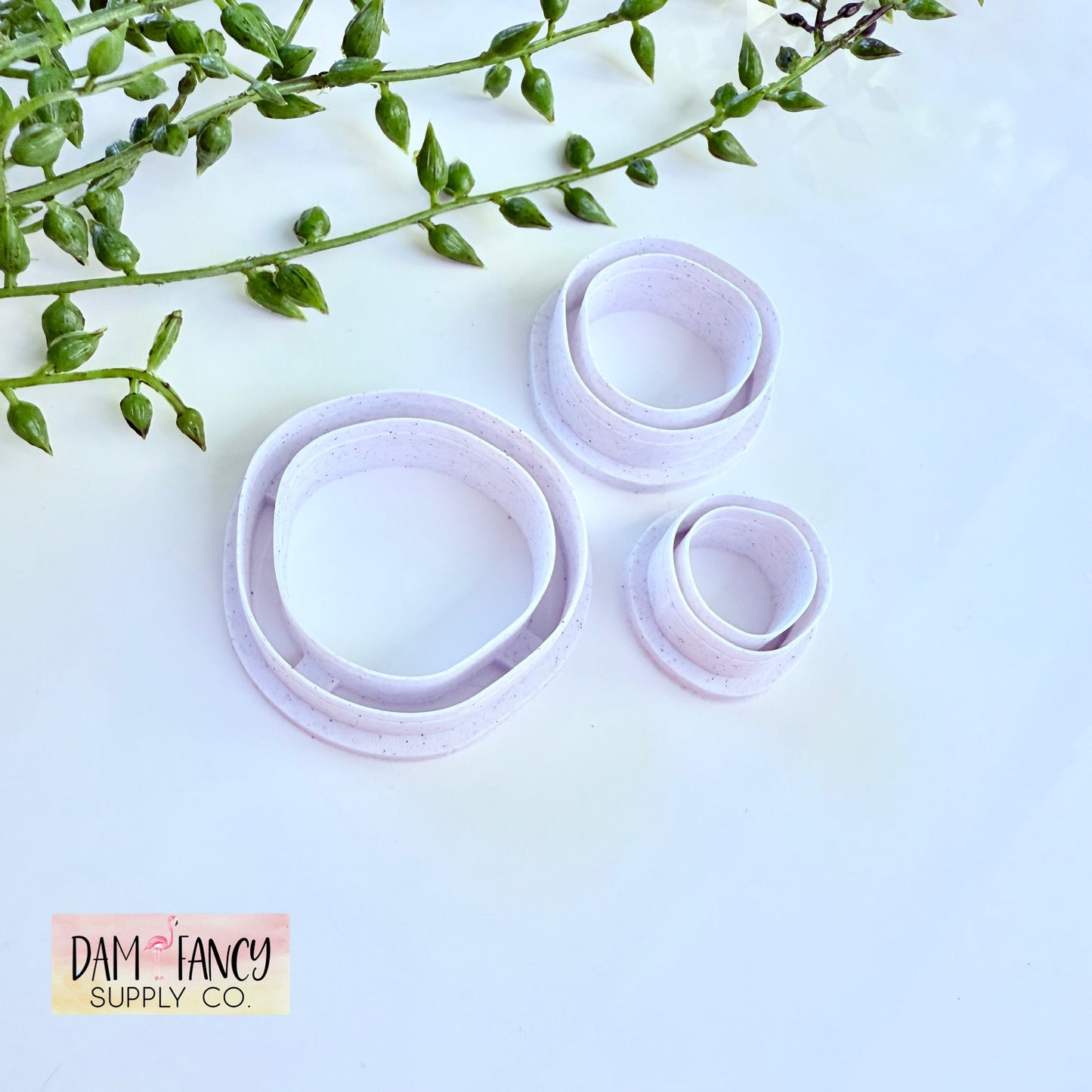 Organic skinny hoops Clay Earring Cutters