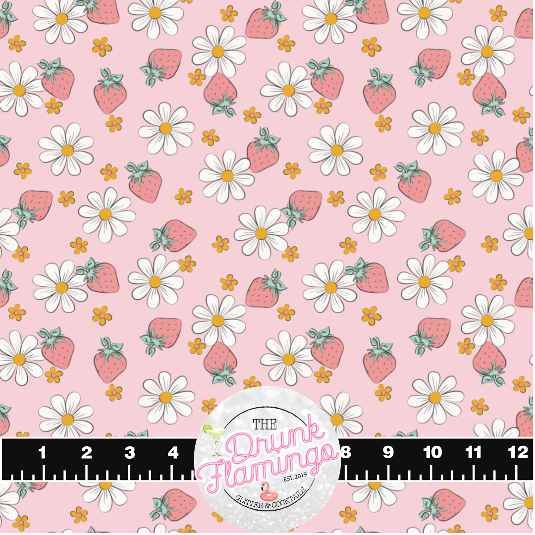 198- Daisies and Strawberries