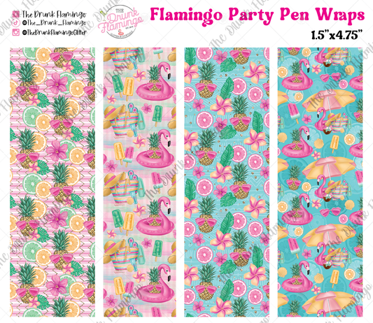 Flamingo Party Pen Wraps