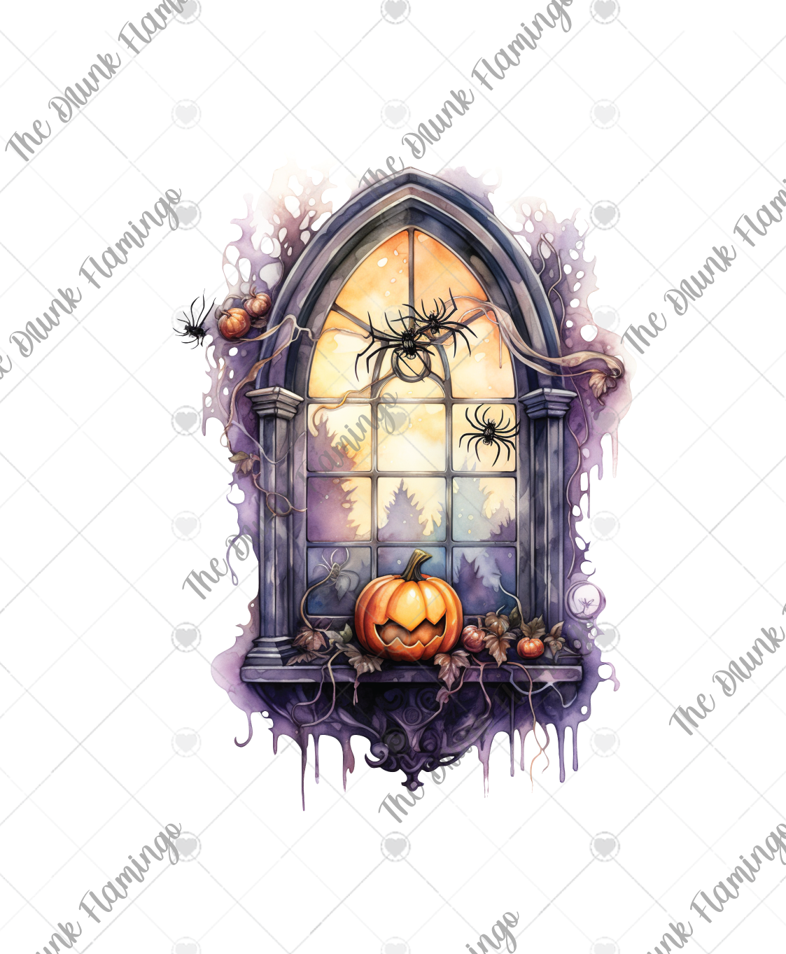 TD2- Spooky window TRANSPARENT DECAL