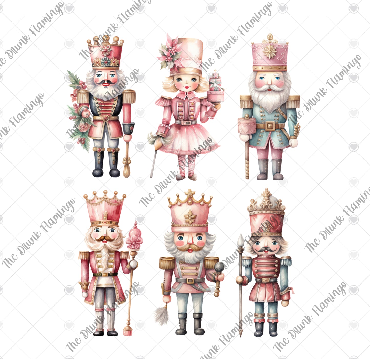 124- Nutcracker element sheet WHITE decal