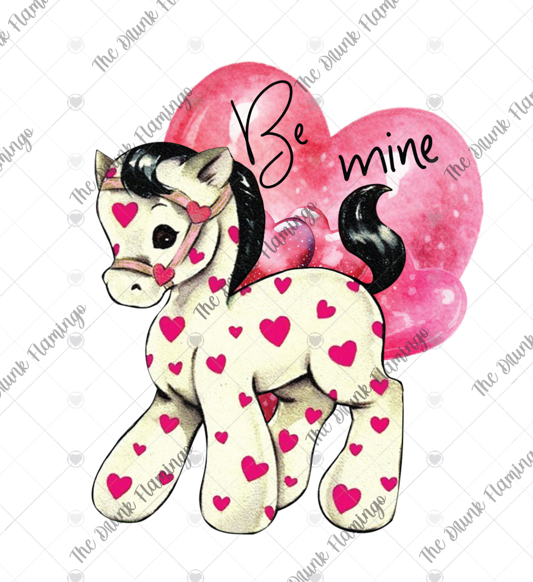 141- Valentine Pony WHITE DECAL