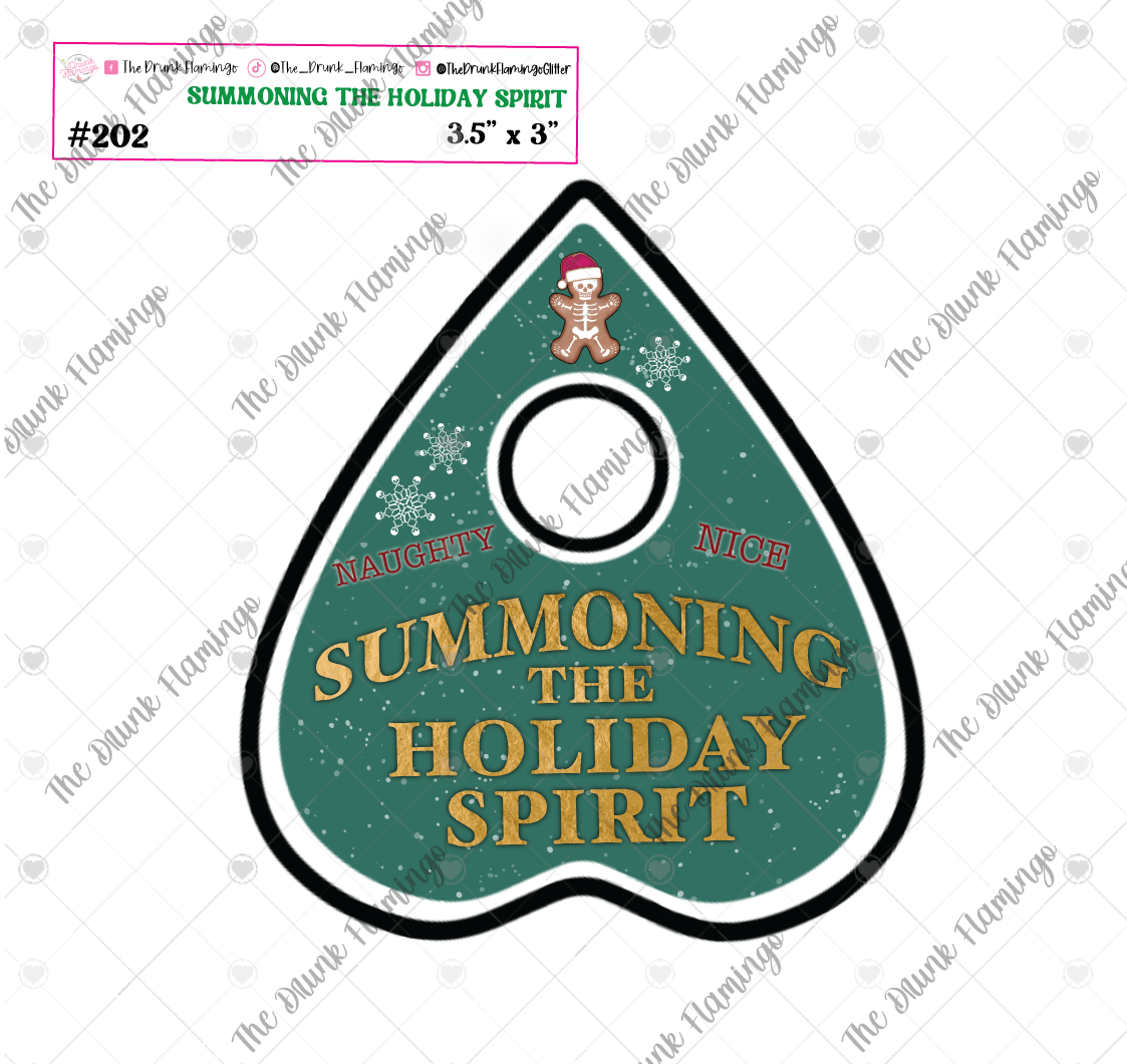 202C- Summoning the Holiday Spirit White Decal