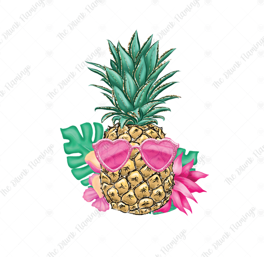 161- Summer Pineapple WHITE decal