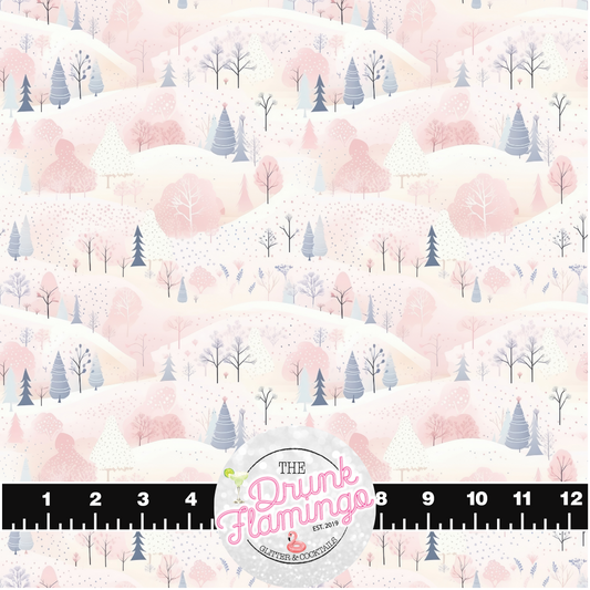 187- Soft Pink Winter Trees
