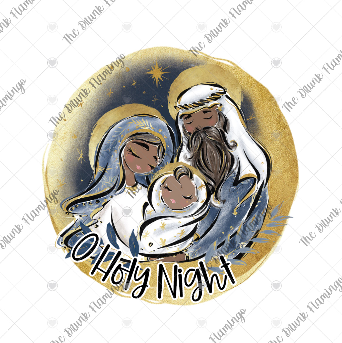 121- o Holy Night 1 WHITE DECAL