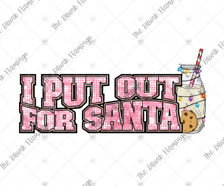 131- I Put Out For Santa WHITE decal