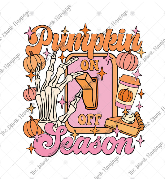98- Pumpkin Season ON WHITE decal