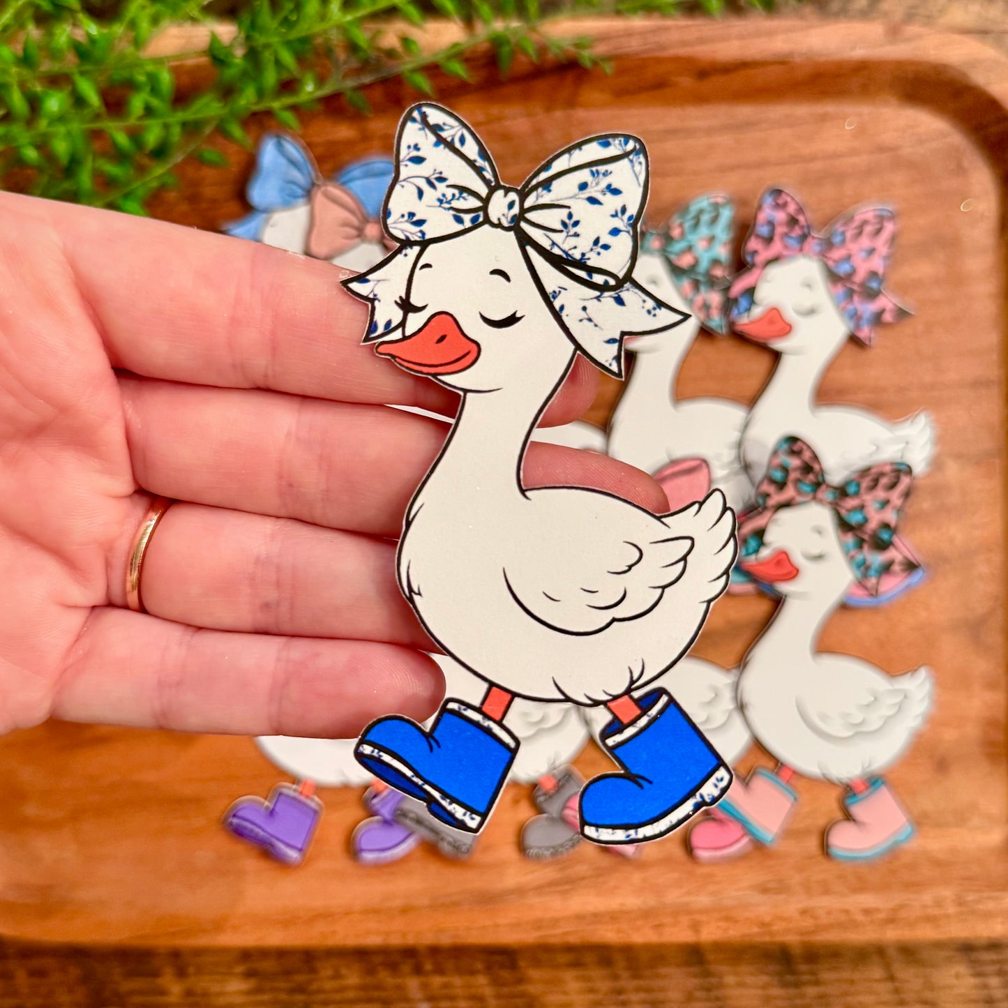 Sweet Duck with Bow CARDSTOCK