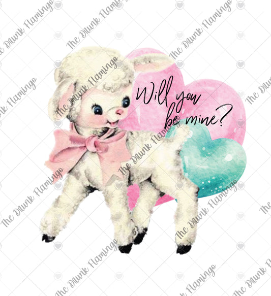 140- Valentine Lamb WHITE DECAL