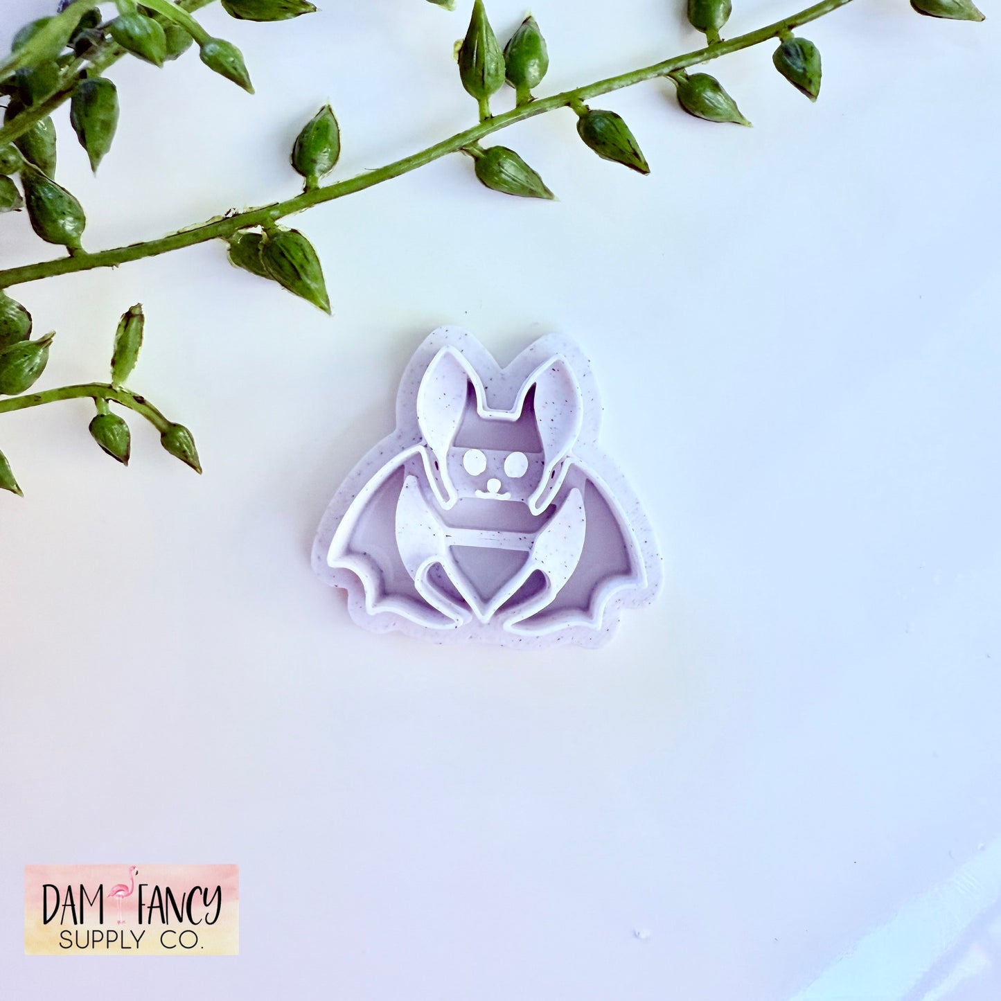 Embossed  Bat Clay Earring Cutters
