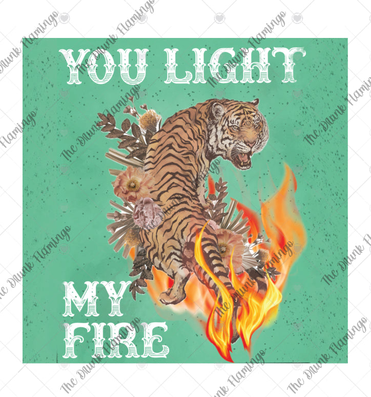 144- You Light My Fire WHITE decal