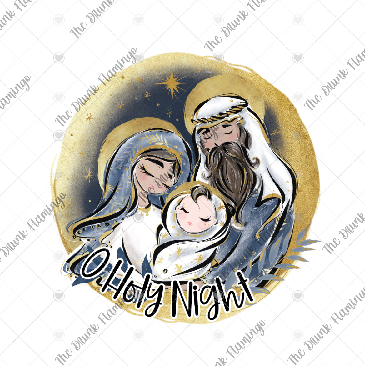 122- o Holy Night 2 WHITE DECAL