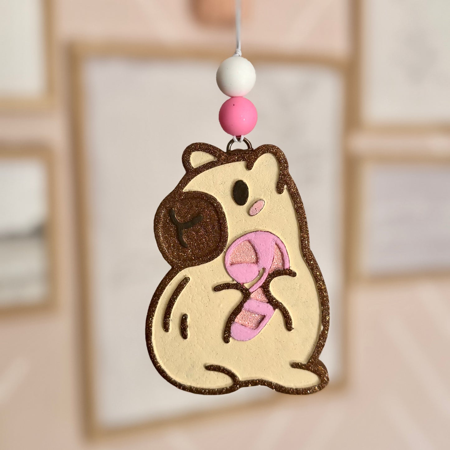 Candy Cane Capybara Freshie Mold