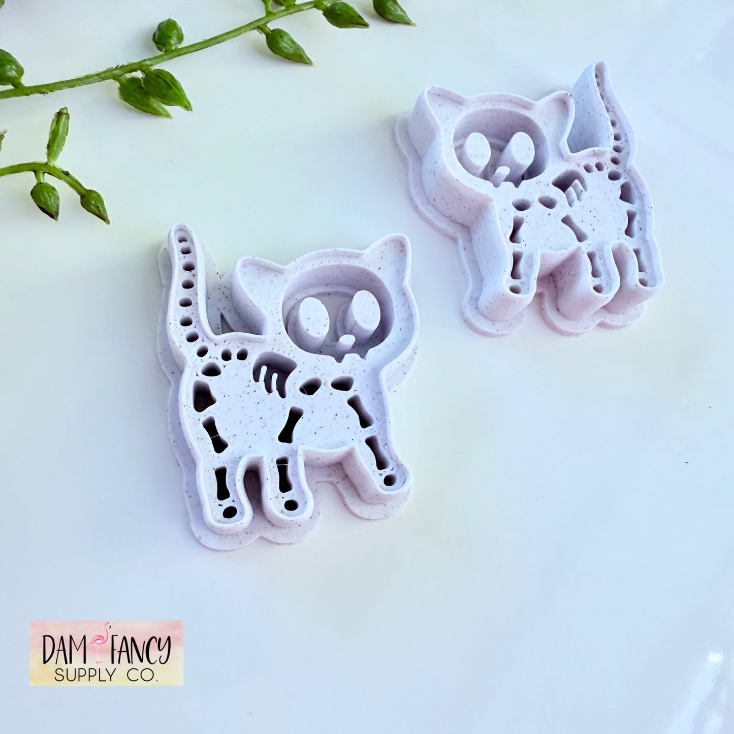 Skeleton Kitty Clay Earring Cutters