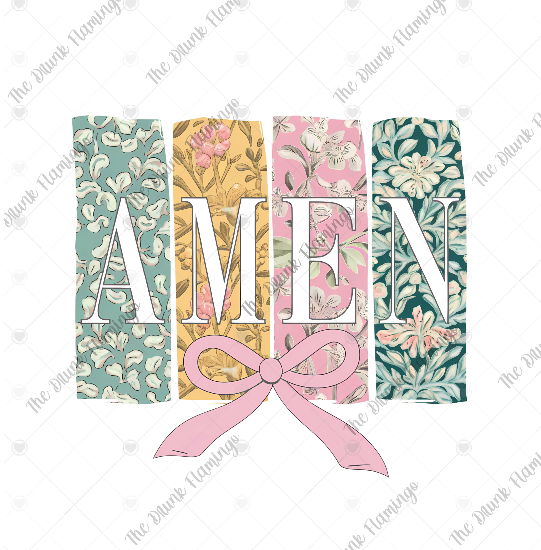 226- AMEN White Decal