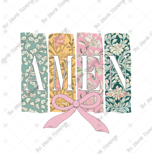 226- AMEN White Decal