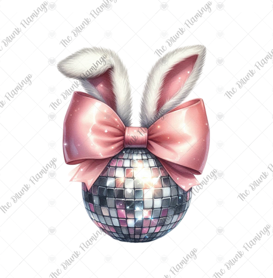 227- Disco Bunny White Decal