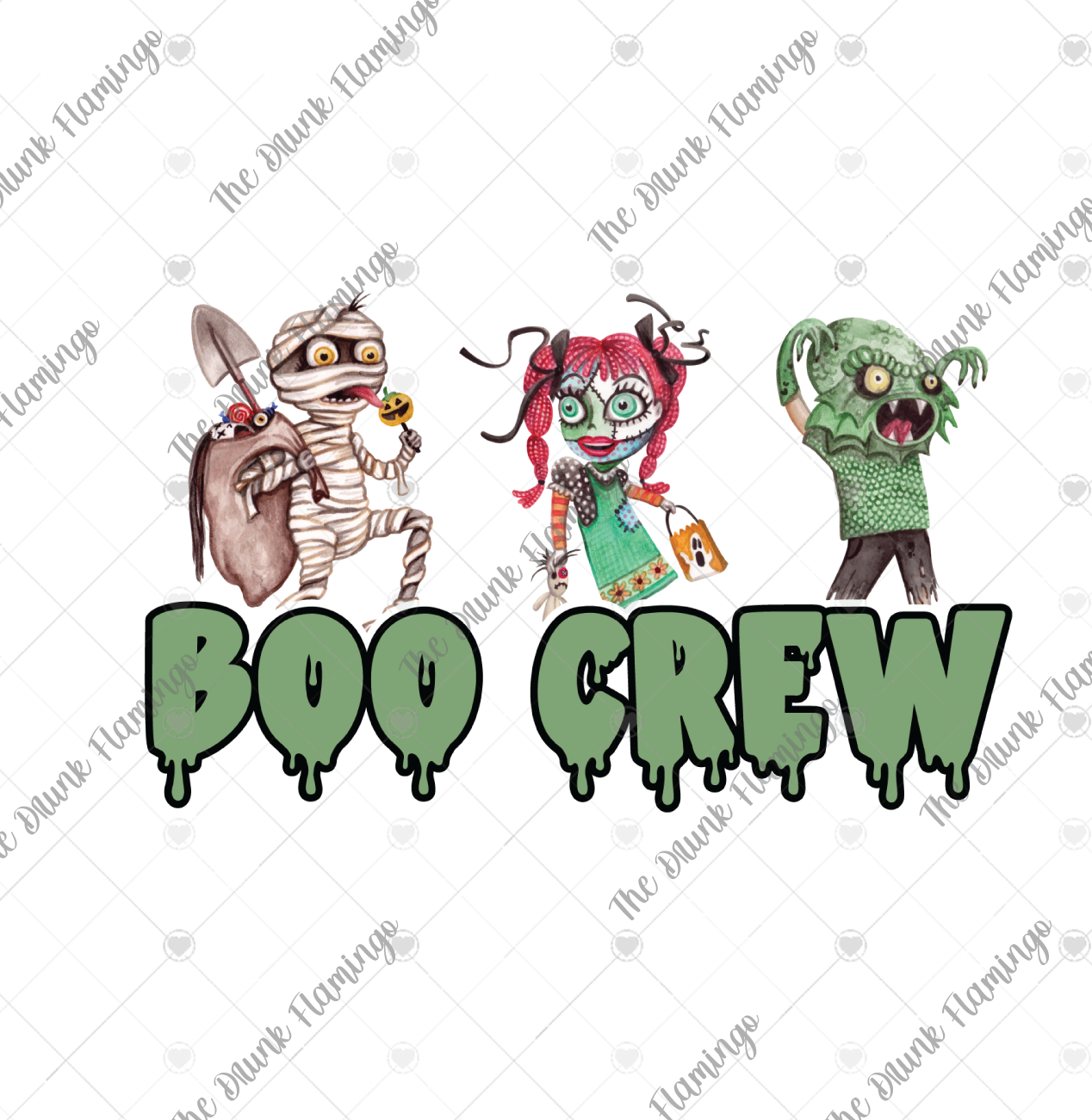 81- Boo crew WHITE backed decal