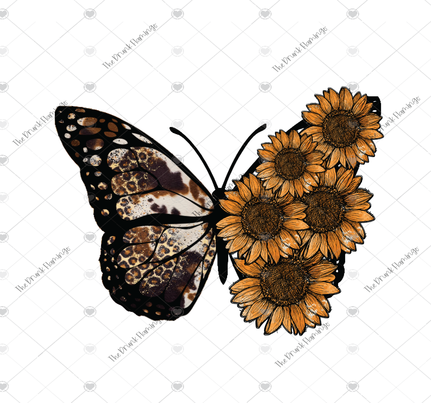 61- Western Butterfly WHITE backed decal