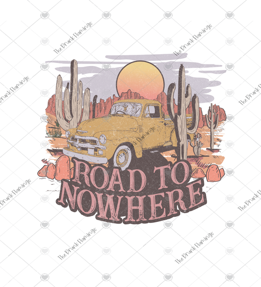 55- Road to Nowhere WHITE backed decal