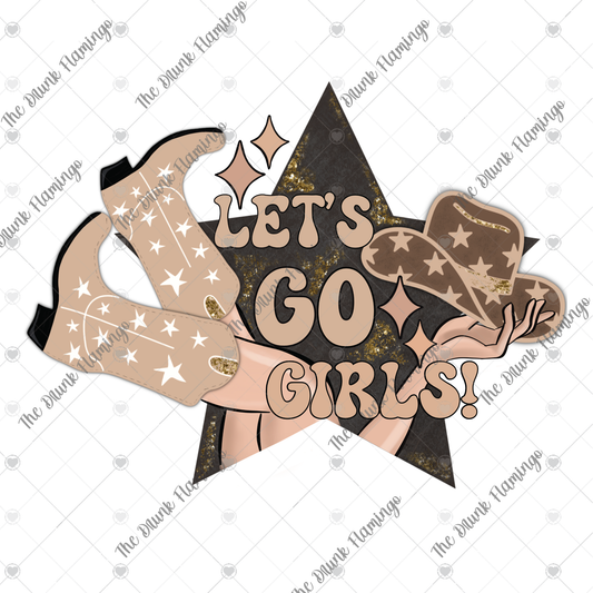 71- Let’s Go Girls Neutral WHITE backed decal