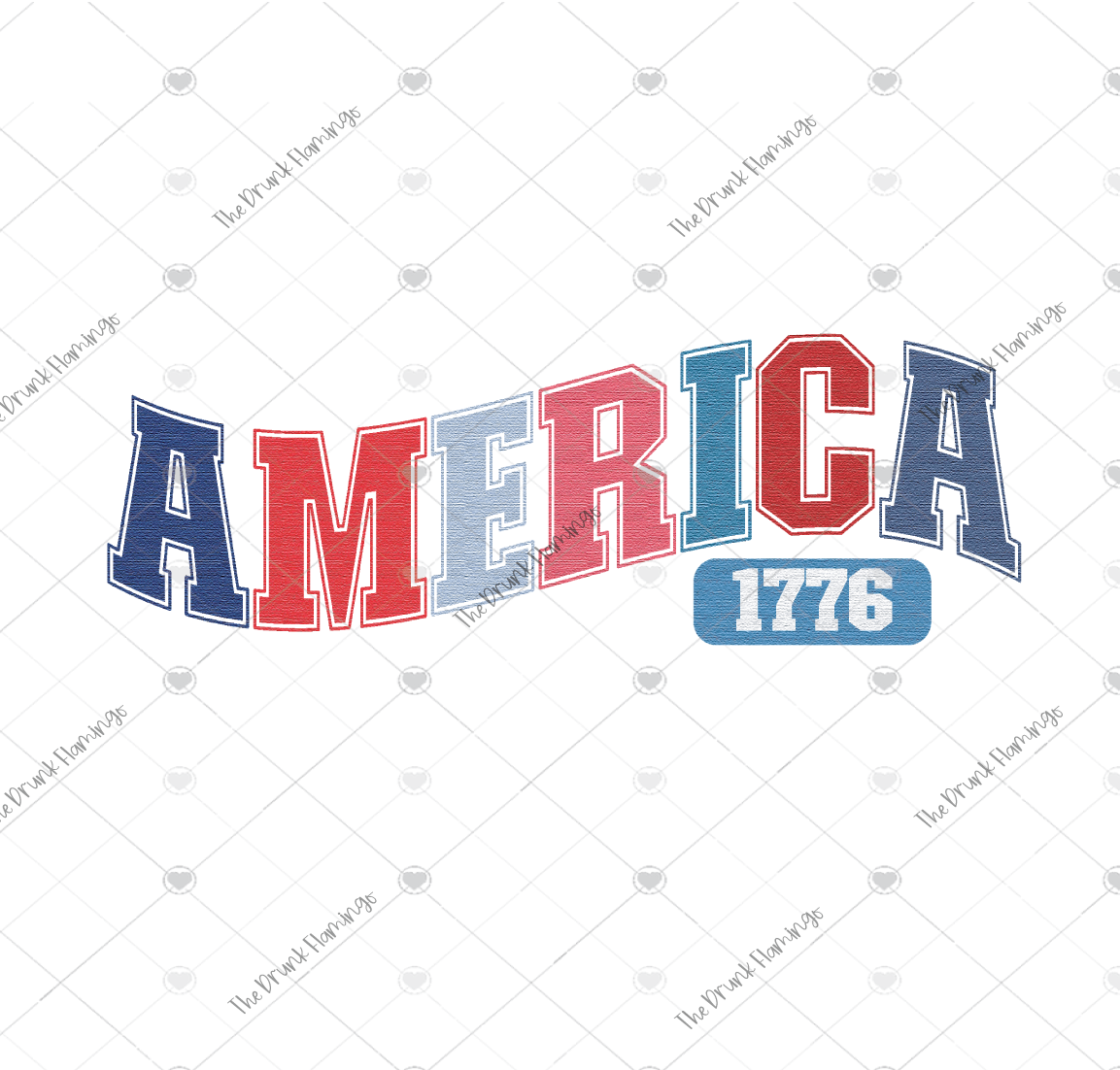 50- America 1776 WHITE backed decals