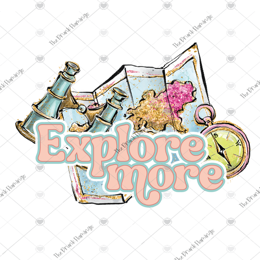 38- Explore More WHITE BACKED decal