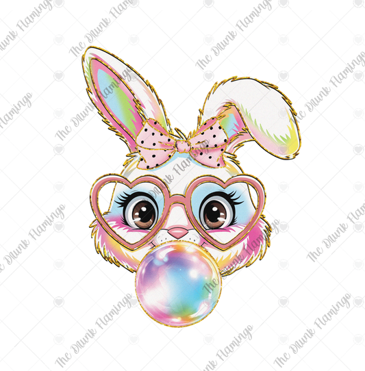 225 - Poppin Bubbles bunny White Decal