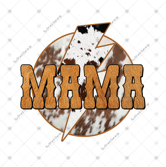 32- MAMA cowhide - White Backed Decal