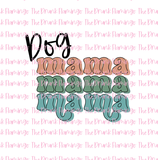 15- Dog Mama WHITE backed vinyl decal