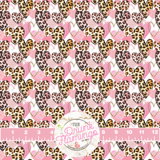 68- Pink and Leopard Hearts