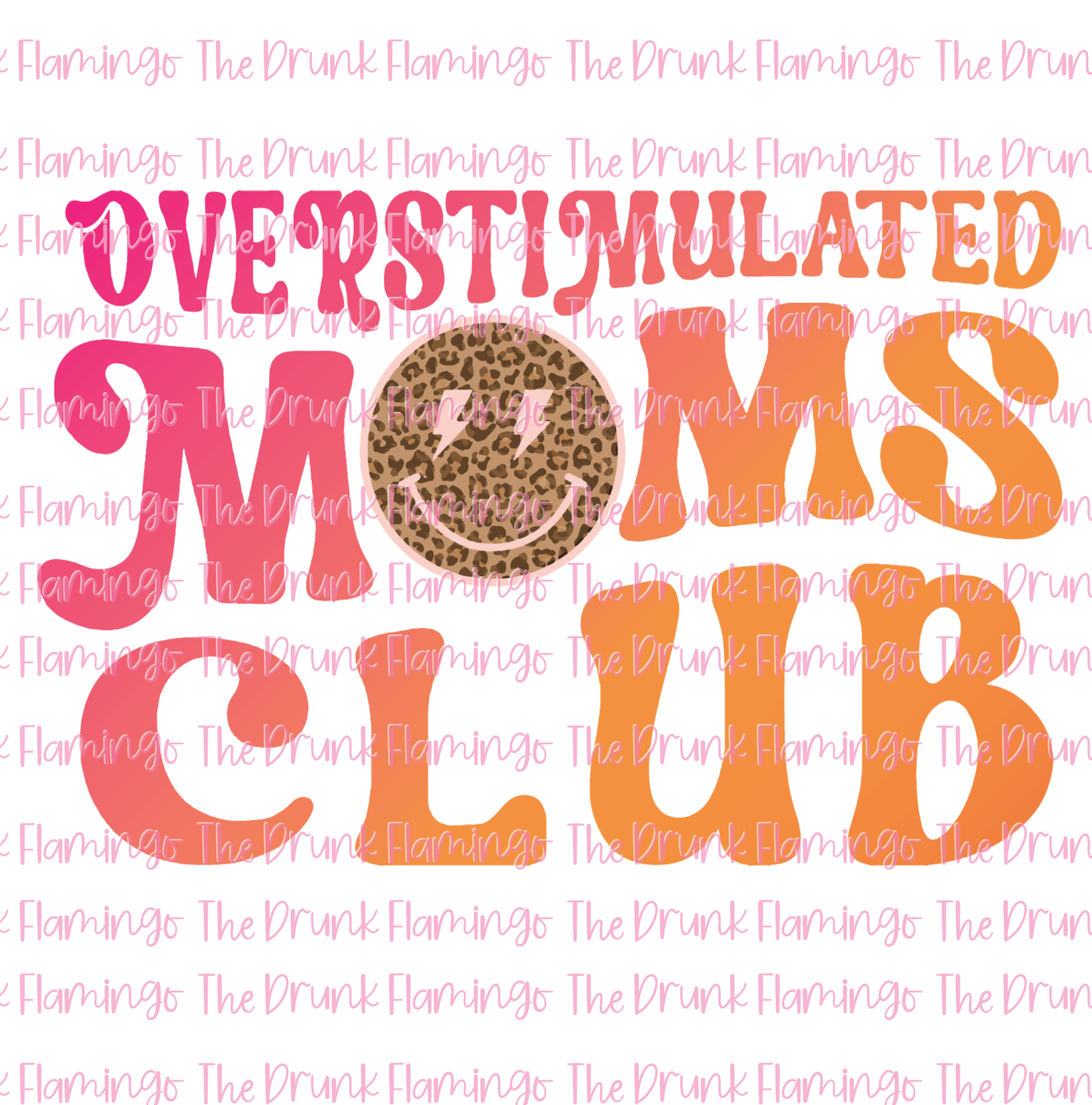 22- Overstimulated moms club WHITE backed vinyl decal