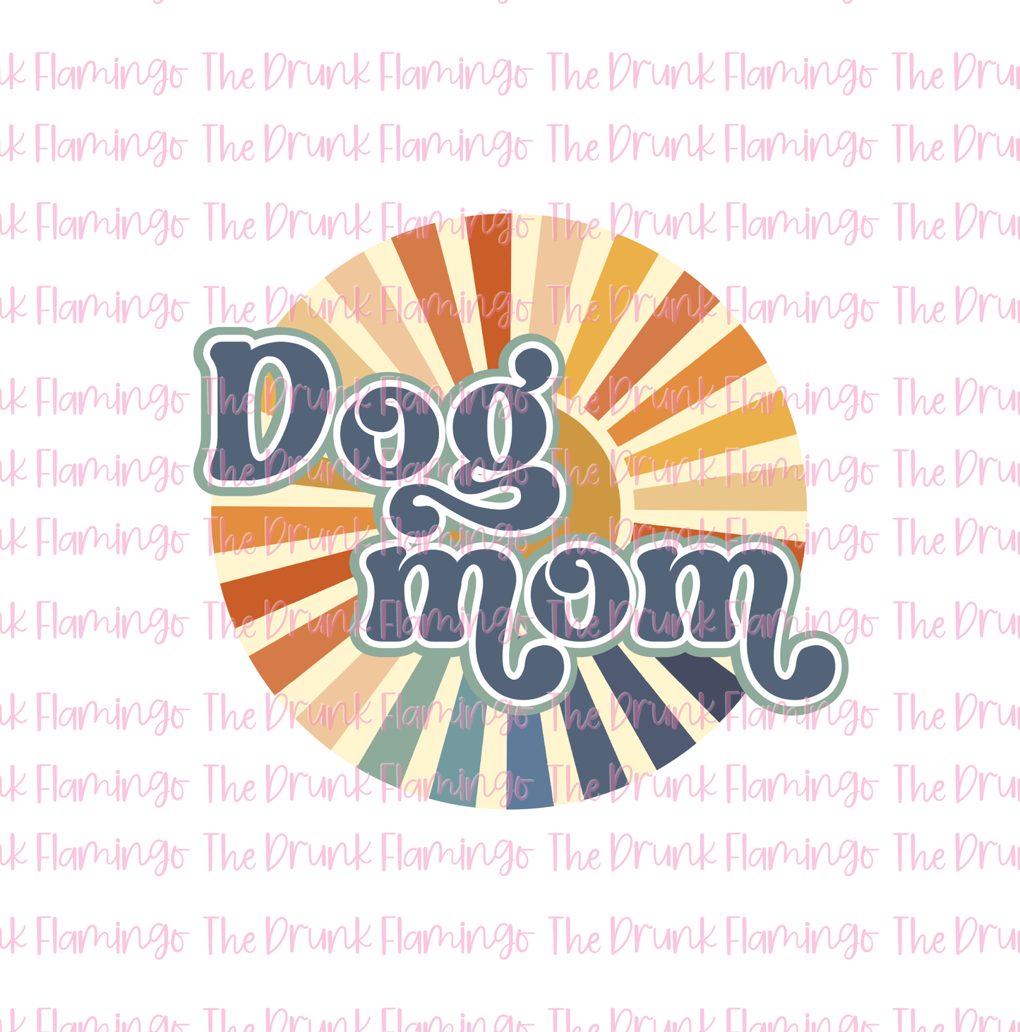 13- Retro Dog Mom WHITE backed vinyl decal