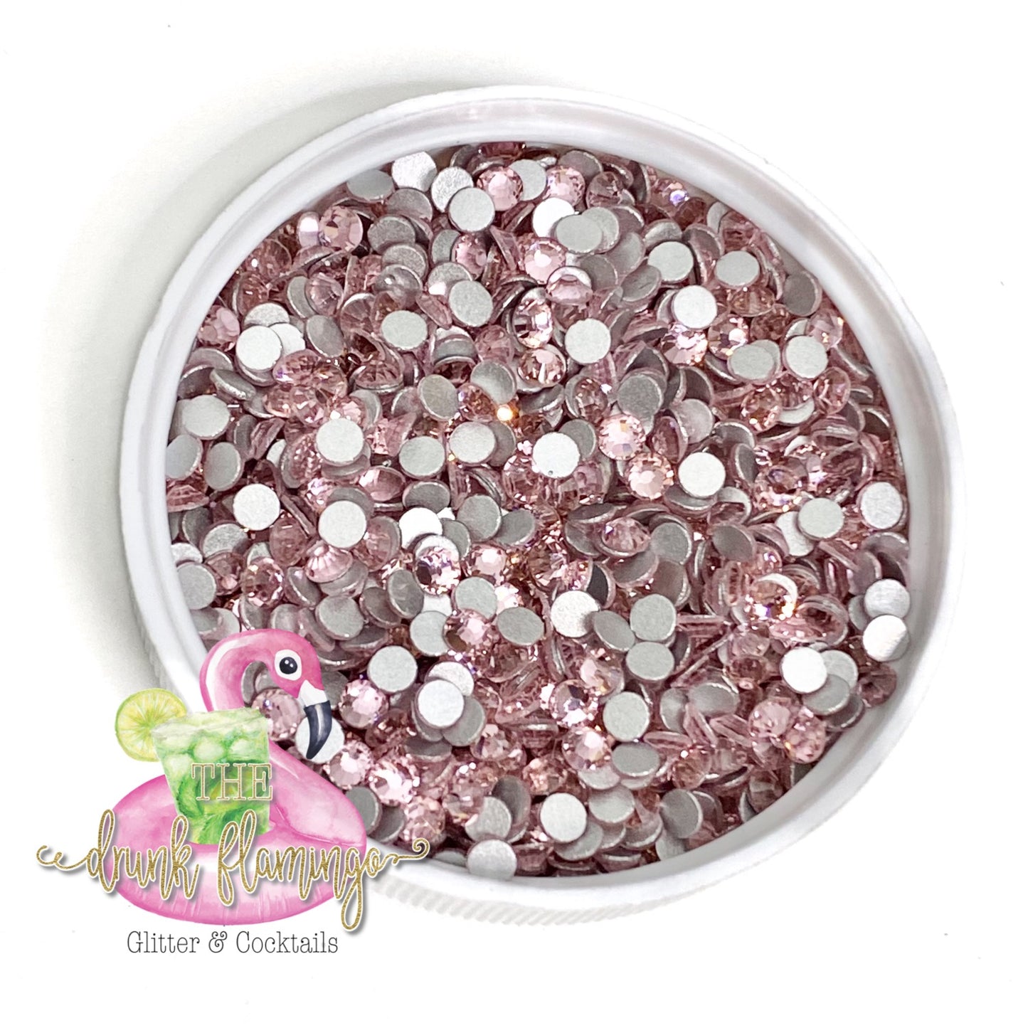 Light rose (light pink) glass crystal flatbacks