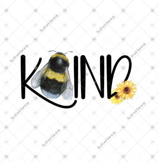 28- Bee Kind- White Backed Decal