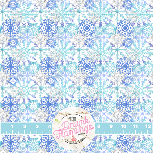 120- Blue Snowflakes