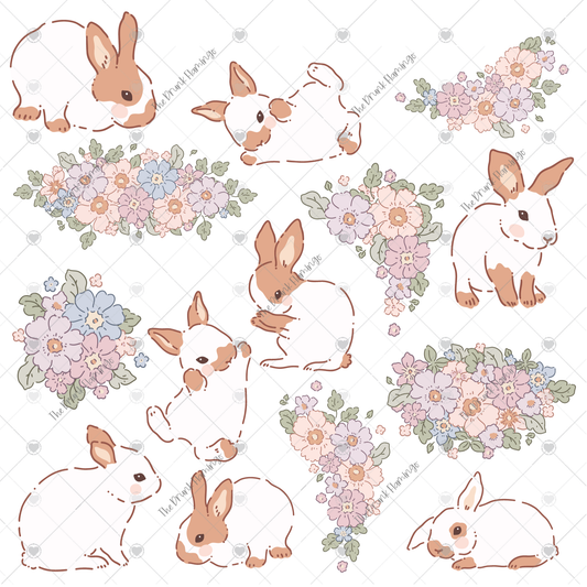 Spring bunnies element sheet